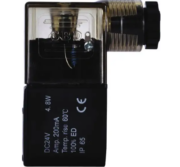 Cewka elektrozaworu 230V AC, z wtyczką z diodą LED, szerokość 22 mm, trzpień fi 9 mm MS 22050-KPL